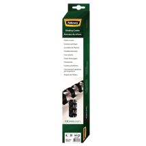 25 Anneaux Plastiques Reliure 0.8 Cm Noir - Fellowes