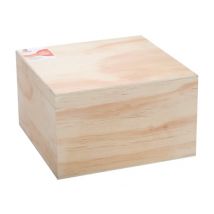 Boîte Carrée En Bois - 20x20x12 Cm - Créalia