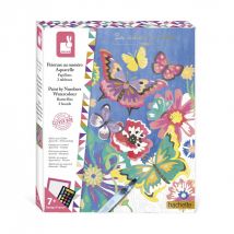 Les Ateliers Du Calme - Peinture Au Numéro Aquarelle Papillons - Kit Loisir Créatif Enfant - Apprentissage Motricité Fine Et Concentration - Atelier 