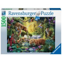 Puzzle Tigres Au Plan D'Eau - 1500 Pièces - Ravensburger