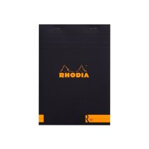 Bloc-notes - Format A5 14.8 X 21 Cm - Rhodia - 140 Pages Lignées - Noir