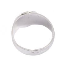 Bague Plateau Argentée Créalia - 15 Mm