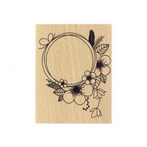 Tampon Bois - Couronne De Fleurs - Florilèges Design - Florileges Design