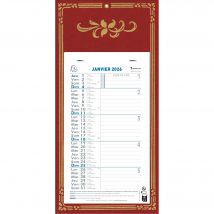 Calendrier Mural Mensuel 2026 Exacompta - 12 Mois - Modèles Aléatoires - Skytos - 16 X 33 Cm - Vendu À L'Unité