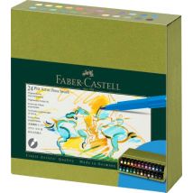 Lot De 24 Feutres Pointe Moyenne - Faber-castell - Couleurs Assorties - Pitt Artist Pen - Faber Castell