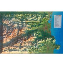 Carte En Relief Des Pyrénées-orientales