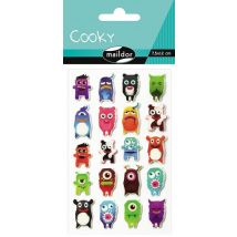 Stickers Cooky Monstres Gentils - 1 Planche - Maildor