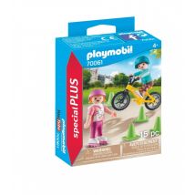 Enfants Avec Vàélo Et Rollers - Playmobil L'École - 70061