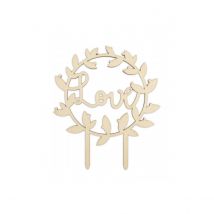 Cake Topper Scrapcooking - Love - Bois - Scrapcooking