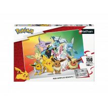 Puzzle 150 Pièces - Evoli Et Ses Évolutions / Pokémon - Nathan