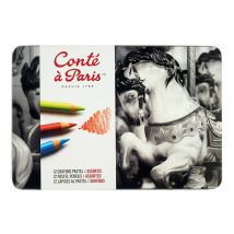 Boîte Métal 12 Crayons Pastel Conté - Conte à Paris