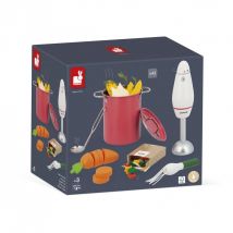 Set De Soupe - 43 Accessoires - Jouet D'Imitation En Bois, Carton Et Feutrine - Cuisiner Des Légumes - Echange Et Partage - Janod
