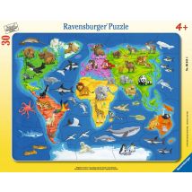 Puzzle Avec Cadre 30 Pièces - Animaux Du Monde - Ravensburger