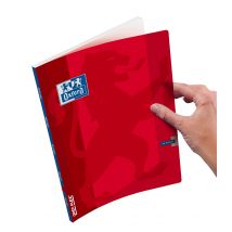 Cahier Polypro - 17 X 22 Cm - Openflex - Oxford - 96 Pages Grands Carreaux - Rouge