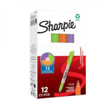 Marqueur Permanent - Orange, Citron Vert, Mûre - Fin - Sharpie (pack De 12)