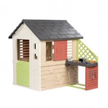 Maison De Jardin Smoby Life – Maison Nature Avec Cuisine D'Été – Anti‐uv – 98 X 110 X 127 Cm