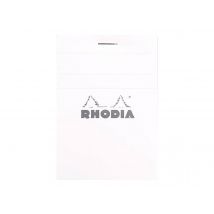 Bloc-notes - 7.4 X 10.5 Cm - Rhodia - 160 Pages Petits Carreaux - Blanc