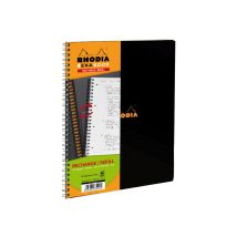 Recharge Cahier - 22.5 X 29.7 Cm - Exabook - Rhodia - 160 Pages Petits Carreaux - Noir