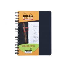 Recharge Cahier - Format A5 14.8 X 21 Cm - Exabook - Rhodia - 160 Pages Petits Carreaux - Noir