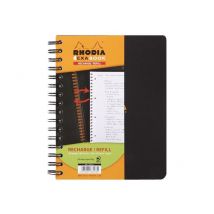 Recharge Cahier - Format A5 14.8 X 21 Cm - Exabook - Rhodia - 160 Pages Lignées - Noir