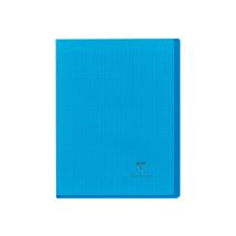 Cahier Piqué - 17x22 Cm - Koverbook - Clairefontaine - 96 Pages Grands Carreaux - Bleu