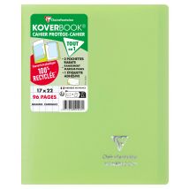 Cahier Piqué Clairefontaine - Vert - 17 X 22 Cm - Koverbook - 96 Pages Grands Carreaux