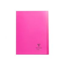 Cahier Piqué Clairefontaine - Rose - A4 21 X 29,7 Cm - Koverbook - 96 Pages Grands Carreaux