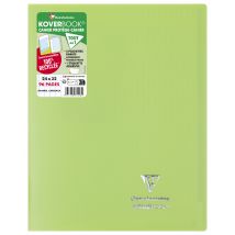 Cahier Piqué Clairefontaine - Vert - 24 X 32 Cm - Koverbook - 96 Pages Grands Carreaux