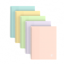 Porte-documents Fiches Bristol À Spirales A5 Oxford - 80 Vues - Modèles Aléatoires - Pastel - Vendu À L'Unité