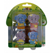 Lot De 4 Personnages Famille Eléphant - Klorofil