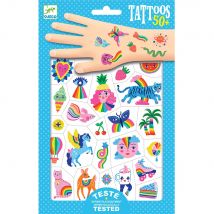 Tatouages Temporaires : Rainbow - Djeco - 2 Planches