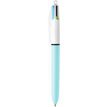 Stylo Bille 4 Couleurs Bic - Fashion - Turquoise, Rose, Violet, Vert Pomme - Pointe Moyenne