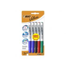 Lot De 5 Marqueurs Effaçables À Sec Bic - Velleda 1741 - Bleu / Noir / Rouge / Vert - Pointe En Ogive Moyenne