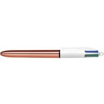 Stylo Bille 4 Couleurs Bic - Shine - Bleu, Rouge, Vert, Noir - Pointe Moyenne