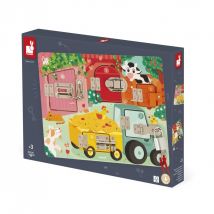 Planche À Cadenas - La Ferme - 5 Types D'Ouvertures - Manipuler, Manier - Apprendre Les Couleurs, Chiffres Et Animaux - Janod