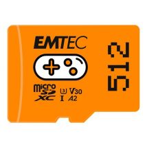 Emtec Gaming - Carte Mémoire Flash - 512 Go - Microsdxc - Orange - Emtec