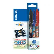 Lot De 3 Stylos Pilot - Frixion Ball One Piece - Noir, Bleu Et Rouge - Pointe Moyenne