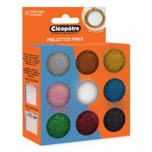 Boîte De 9 Pots D'Accessoires - Paillettes Fines Et Brillantes 2g - Résine Uv