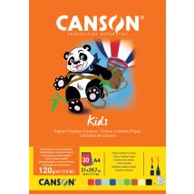 Bloc Papier Couleur - A4 - Kids Création Couleur - 120g/m² - Canson