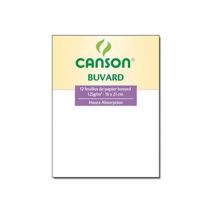 Papier Buvard - 12 Feuilles 16 X 21 Cm - 125 G/m² - Canson