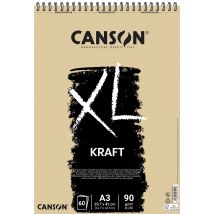 Canson Xl Kraft - Album - Reliure À Anneaux Métalliques - A3 - 60 Feuilles - Kraft - Canson