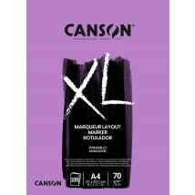 Canson Xl Marker - Bloc Encollé - A4 - 100 Feuilles - Ultra Blanc