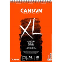 Canson Xl - Carnet D'Esquisses - Reliure À Anneaux Métalliques - A3 - 120 Feuilles - Ivoire - Canson