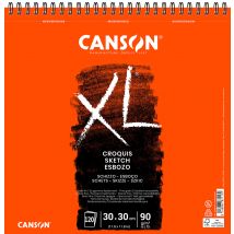 Canson Xl Croquis - Album De Dessin - Reliure À Anneaux Métalliques - 300 X 300 Mm - 120 Feuilles - Ivoire - Canson