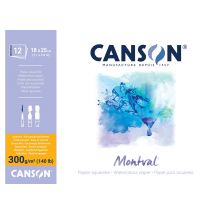 Bloc Montval - 18x25 - 300g 12f - Grain Fin - Canson
