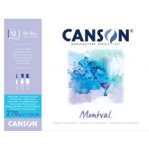 Canson Montval - Bloc Encollé - 320 X 240 Mm - 12 Feuilles (pack De 10) - Canson