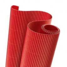 Canson - Papier Carton Ondulé - 50x70 Cm - 300 G/m² - Rouge Vif - Canson