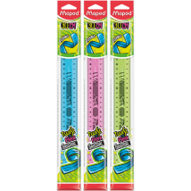 Règle 30 Cm - Plastique - Maped - Twist'n Flex - Modèles Aléatoires - Vendu À L'Unité