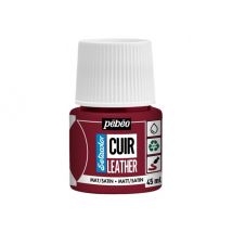 Pot 45 Ml Peinture Acrylique Pour Cuir Pébéo Setacolor Cuir - Rouge Profond