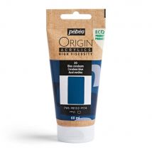 Tube 60 Ml De Peinture Pébéo Origin Acrylics - Bleu Ceruleum